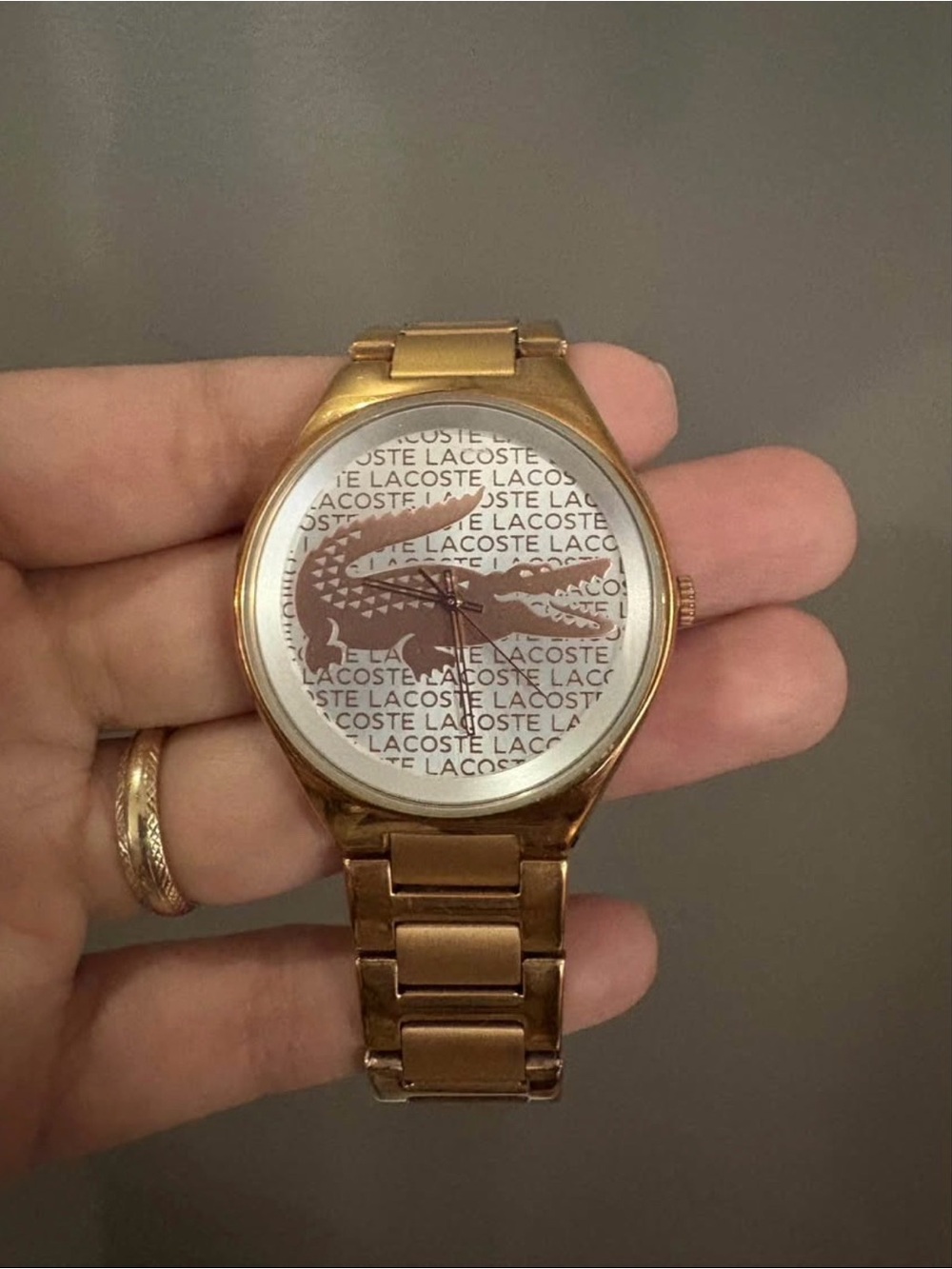 Lacoste rosegold watch (read description)